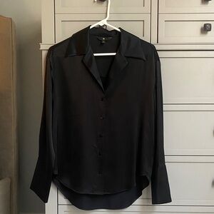Banana Republic Black Silk Blouse